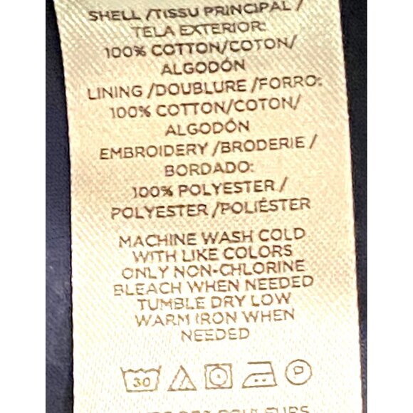 Ann Taylor Floral tiered heavily Embroidered Navy Blue Midi Dress Size 2 NWT - Picture 5 of 12